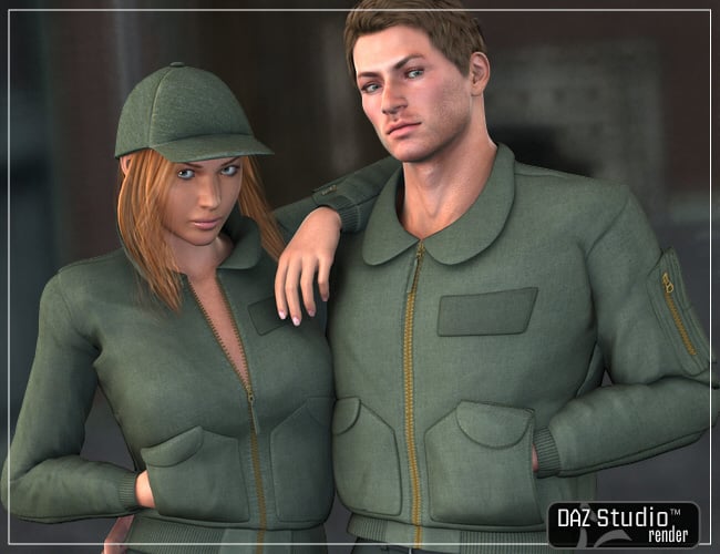Flyer Jacket for M4 and V4 Flyer Jacket for M4 and V4 by: Lourdes, 3D Models by Daz 3D