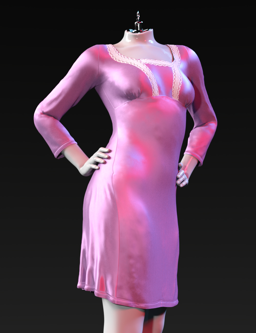 dForce Aura Nightie for Genesis 9, 8.1 and 8 Female by: SUSHMART, 3D Models by Daz 3D