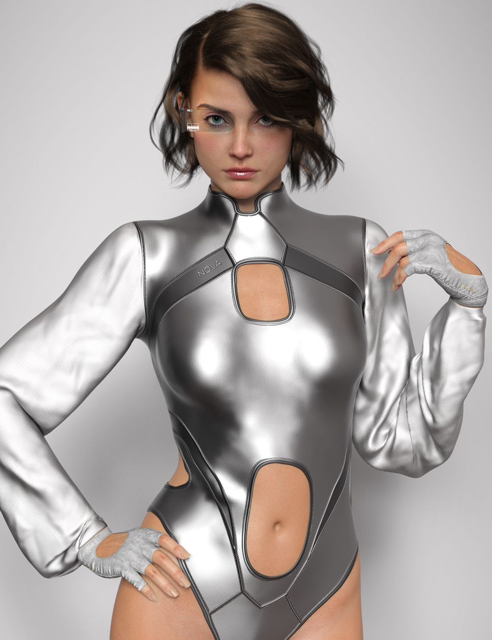 dForce CGI Nova Outfit for Genesis 9 and Genesis 8, 8.1 Females by: Color Galeria, 3D Models by Daz 3D