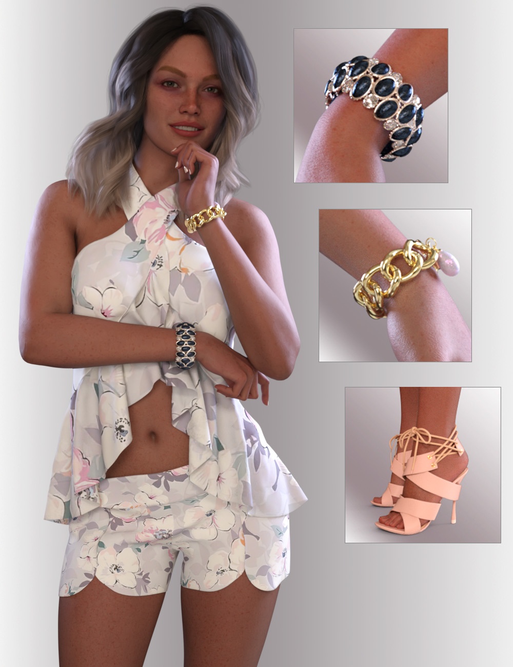 dForce Aleena Outfit for Genesis 9 Feminine by: OnnelArryn, 3D Models by Daz 3D