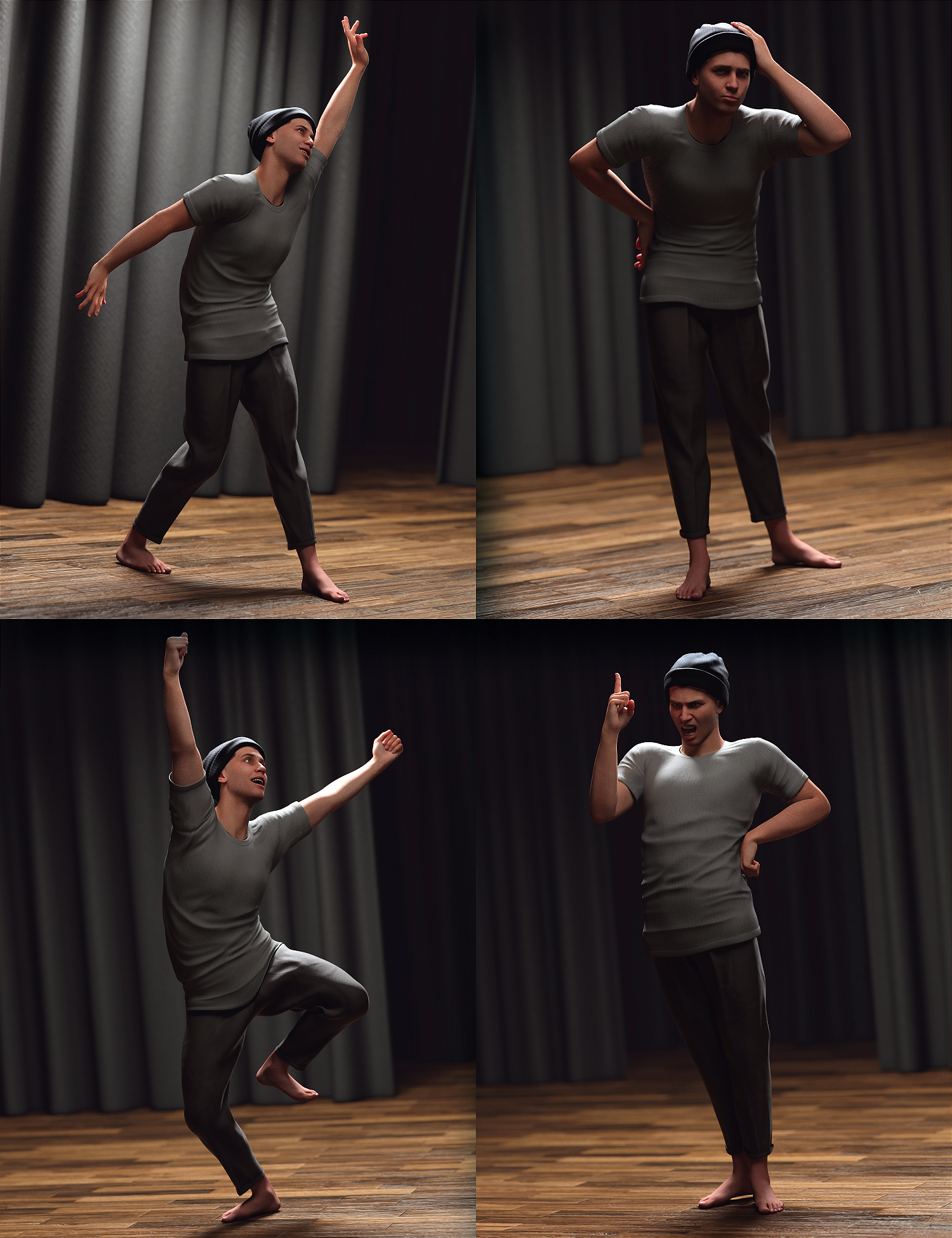 Exaggerated World Poses for Genesis 9 Exaggerated World Poses for Genesis 9 by: Devon, 3D Models by Daz 3D