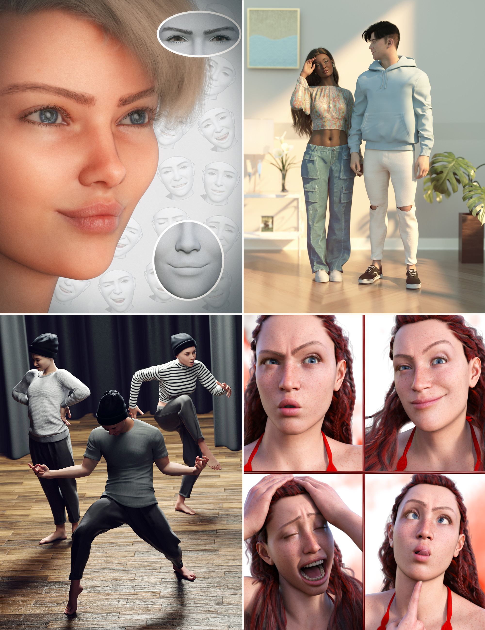 Essential Pose and Expressions Bundle by: , 3D Models by Daz 3D