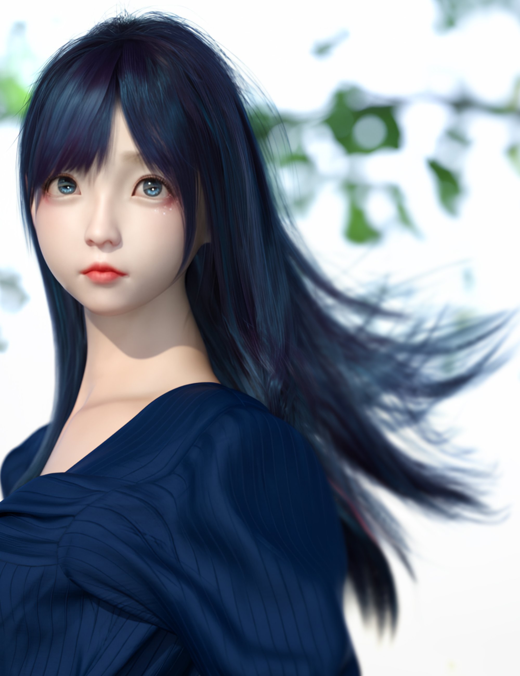 SU Everyday Long Hair for Genesis 9, 8.1, and 8 Female by: Sue Yee, 3D Models by Daz 3D