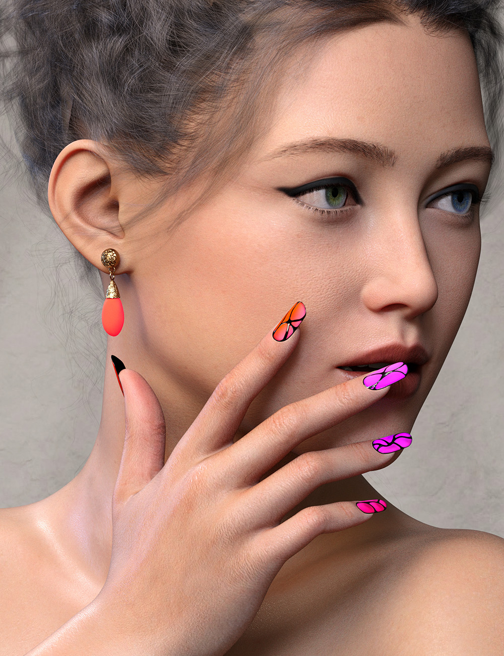 Fabulous Nails for Genesis 9 by: 3DStyle, 3D Models by Daz 3D