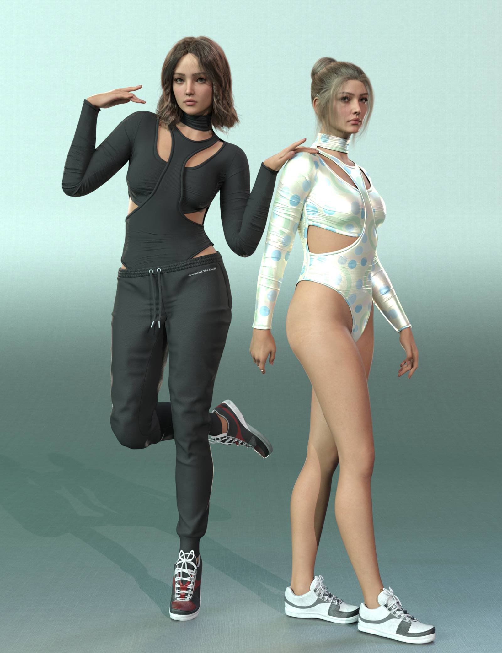 dForce MK Sports Outfit for Genesis 9 by: wsmonkeyking, 3D Models by Daz 3D