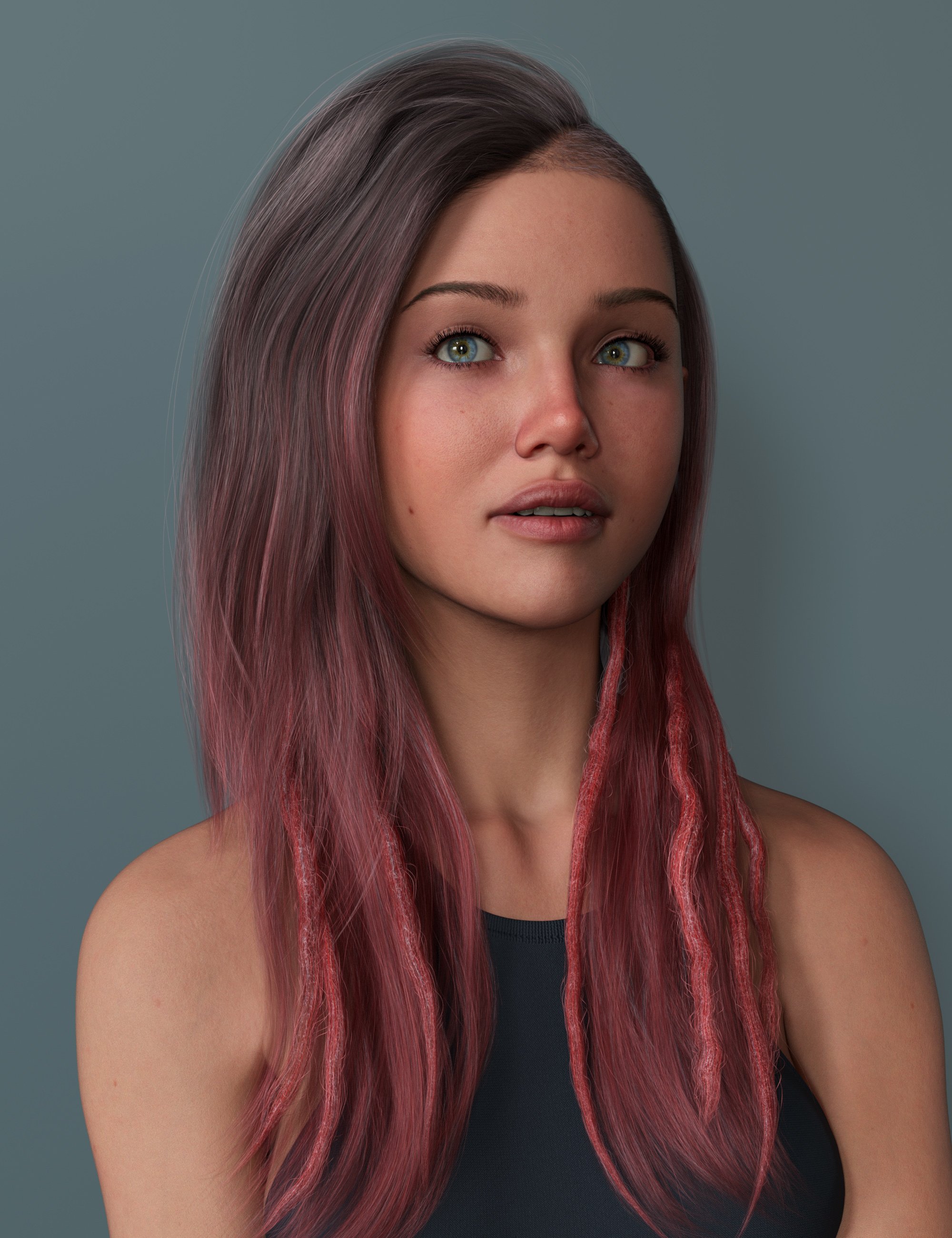 Sidecut Hair and Dreads for Genesis 9 by: outoftouch, 3D Models by Daz 3D