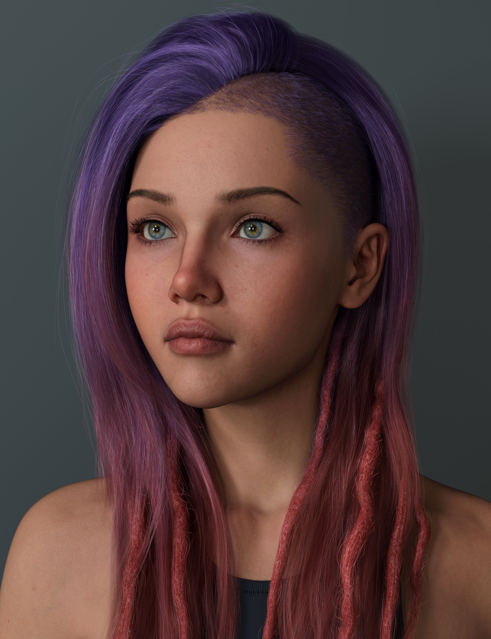 Sidecut Hair and Dreads for Genesis 9 | Daz 3D