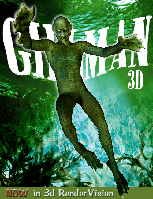GillMan by: The AntFarm, 3D Models by Daz 3D