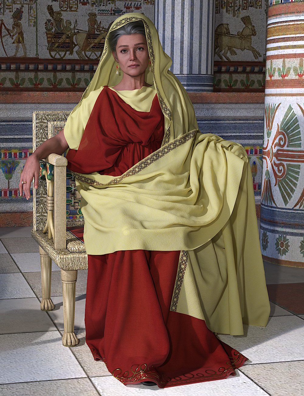 dForce Roman Matron for Genesis 9 and 8 | Daz 3D