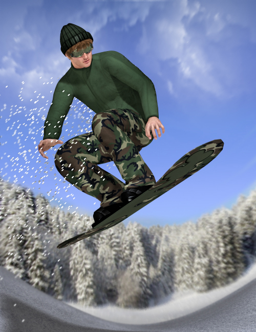 Snowboarder for M4 by: Ryverthorn, 3D Models by Daz 3D