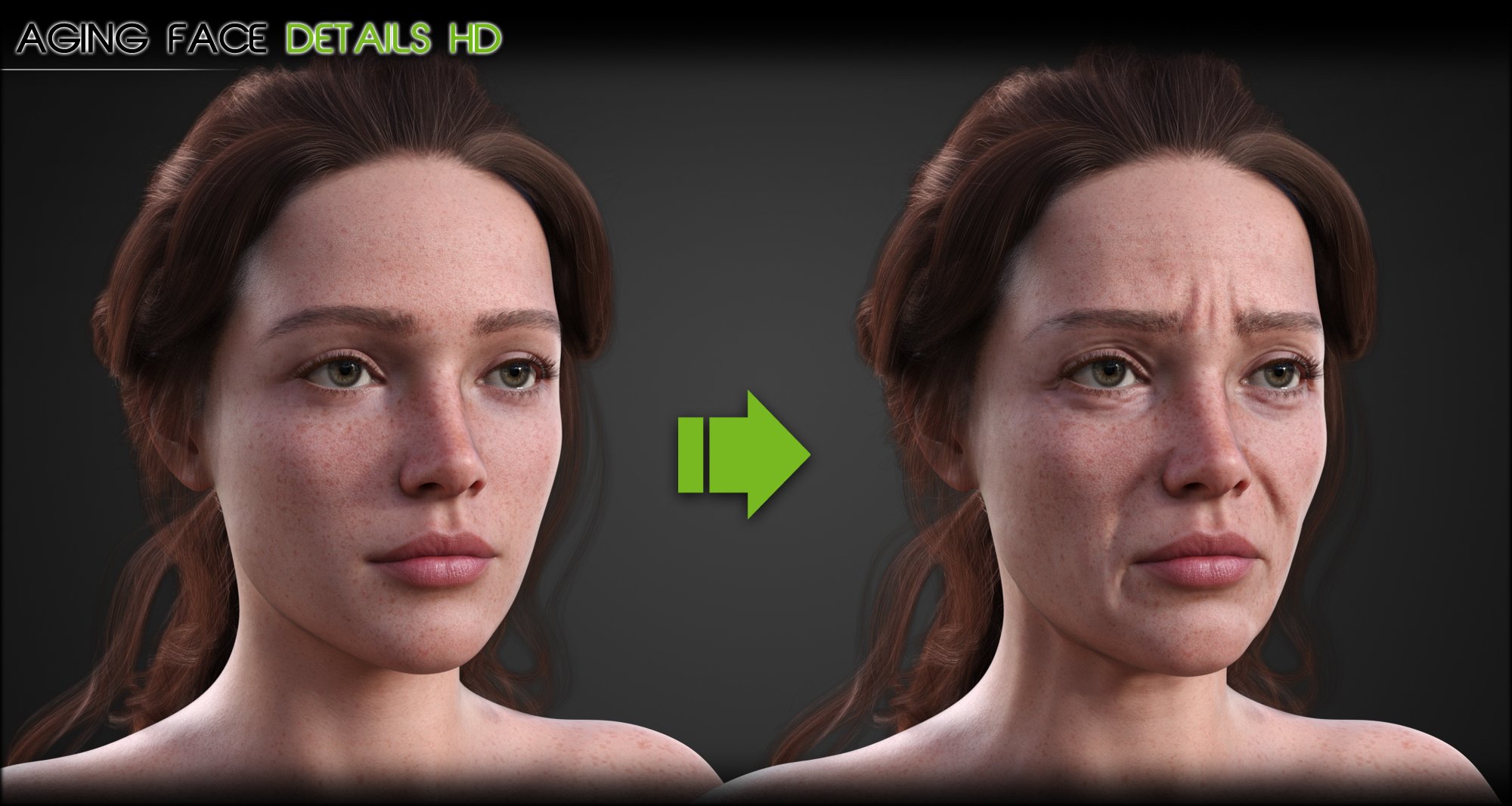 Aging Face Details HD for Genesis 9 | Daz 3D