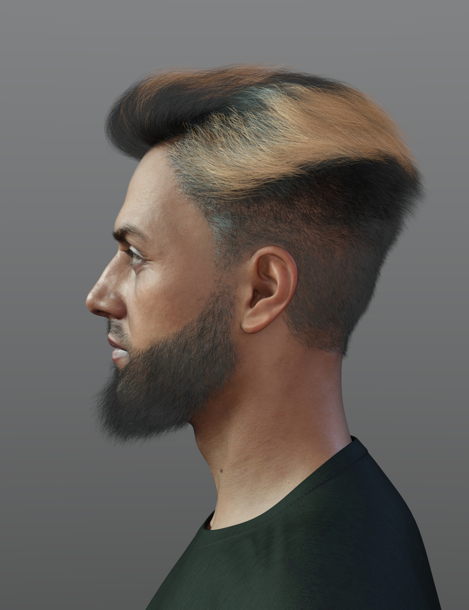 dForce SPR Gentleman Hair for Genesis 9 by: Sprite, 3D Models by Daz 3D