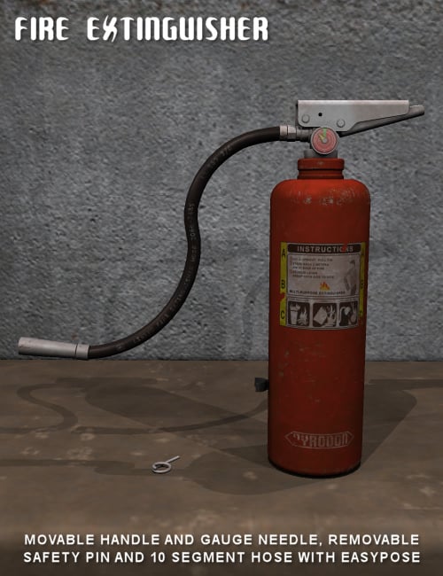 Fire Extinguisher by: Nightshift3D, 3D Models by Daz 3D