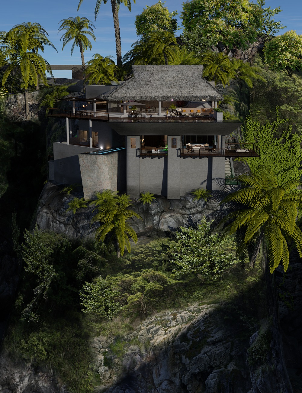 PW Cliff House by: PW Productions, 3D Models by Daz 3D