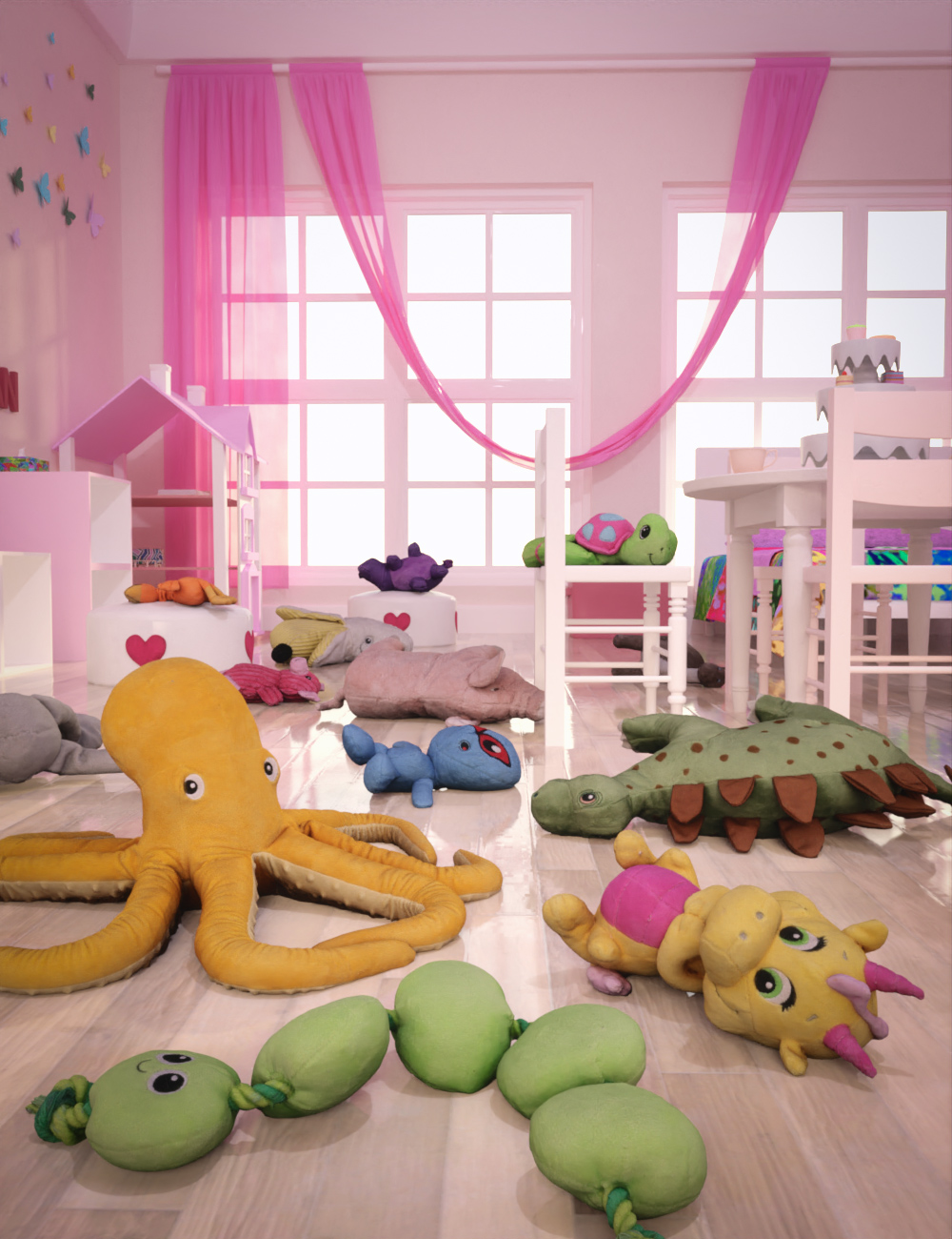 Tossed Plush Toys by: Dreamlight, 3D Models by Daz 3D