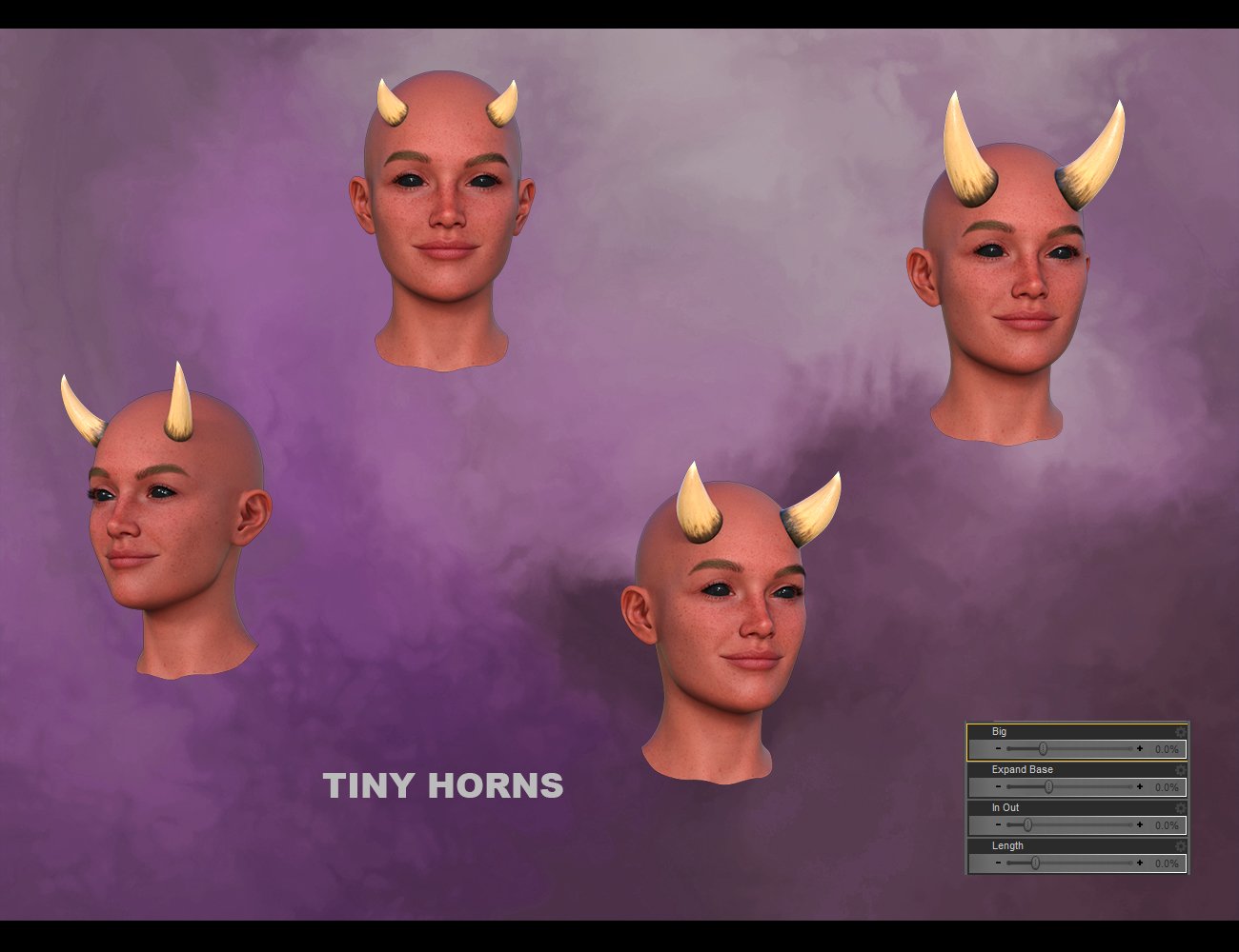 Evil Horns for Genesis 9 Daz 3D