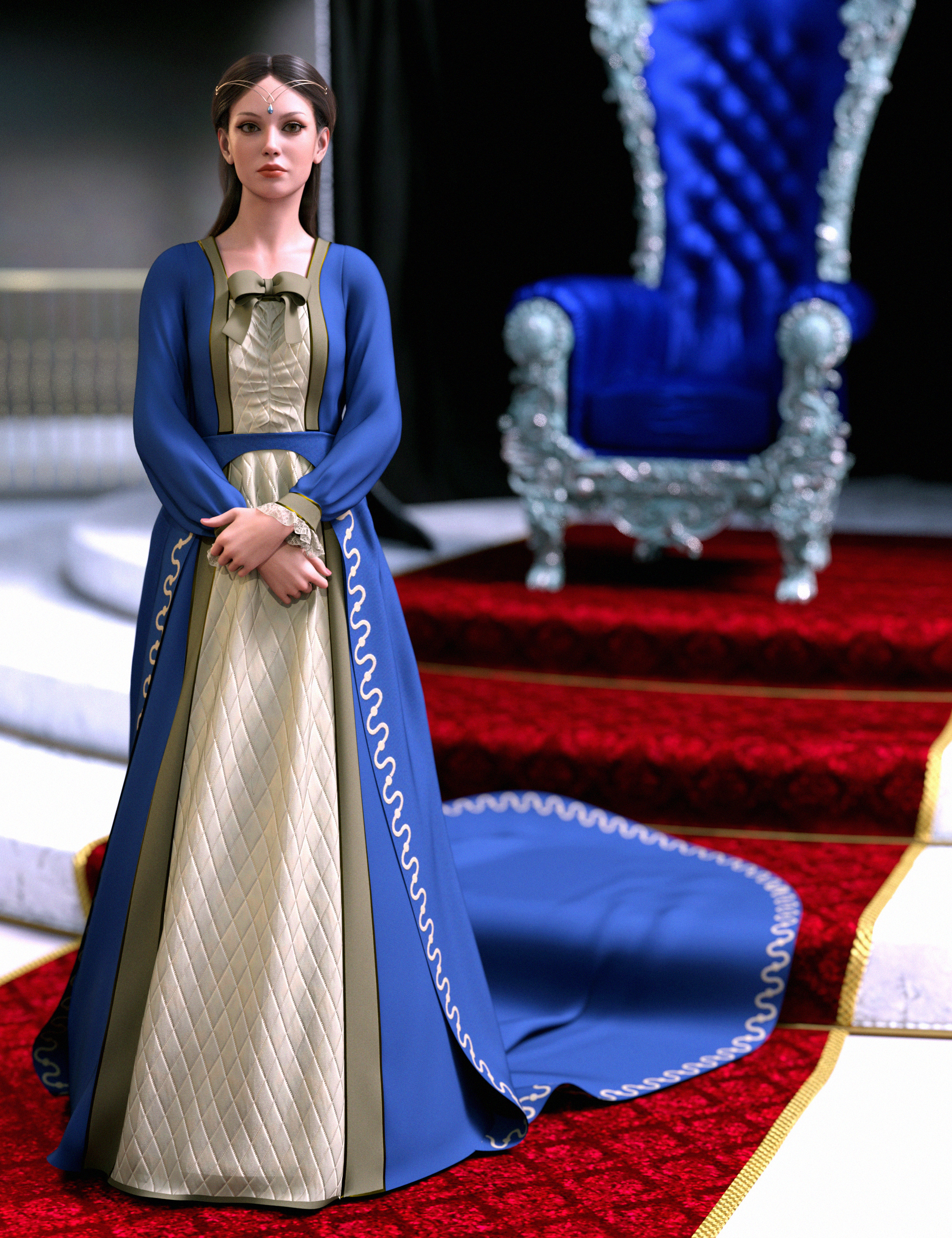 dForce Gown of Fantasy 6 for Genesis 9 by: outoftouch, 3D Models by Daz 3D