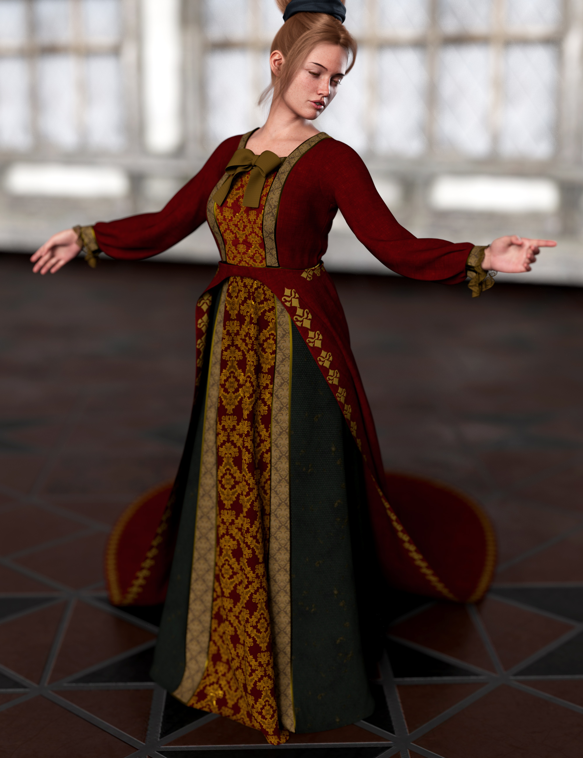 Texture Expansion for dForce Gown of Fantasy 6 by: outoftouch, 3D Models by Daz 3D