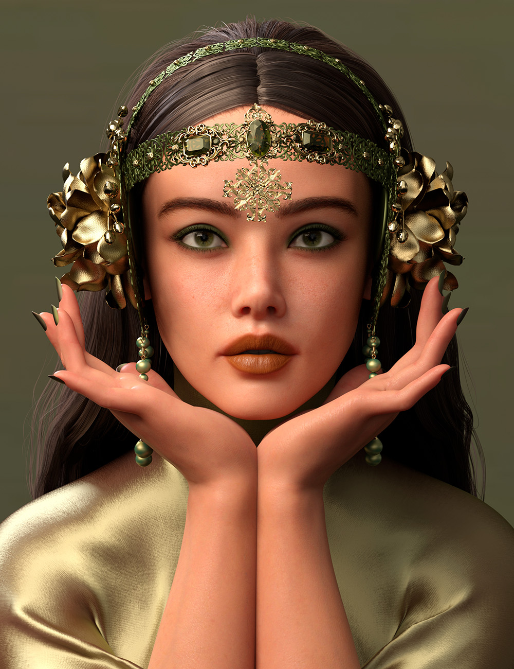 Bohemian Headdress for Genesis 9 by: 3DStyle, 3D Models by Daz 3D