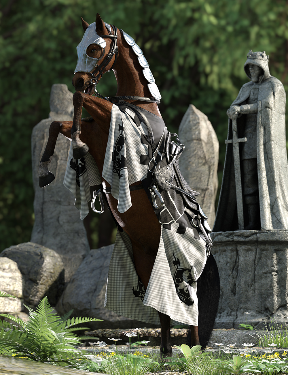 Medieval Fun Horse Poses for Daz Horse 3 by: Ensary, 3D Models by Daz 3D