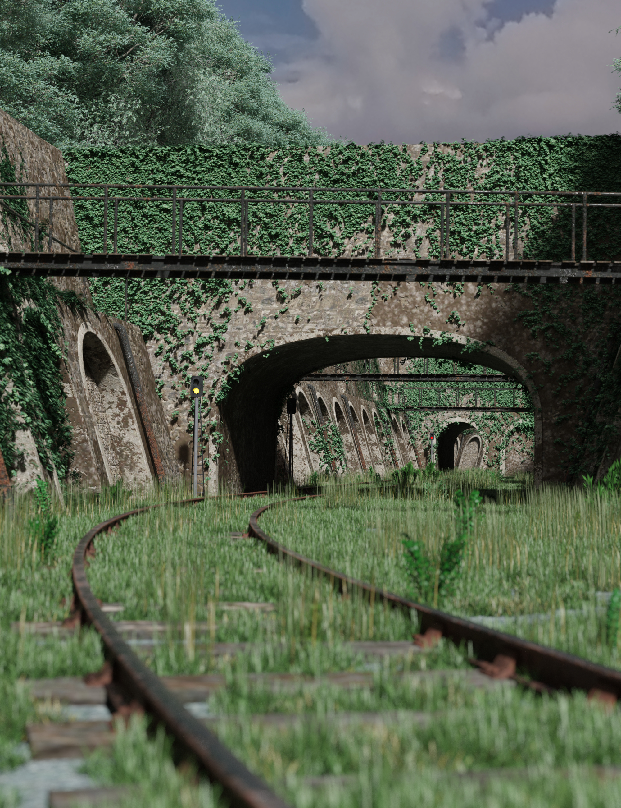 The Old Railway Cutting by: TangoAlpha, 3D Models by Daz 3D