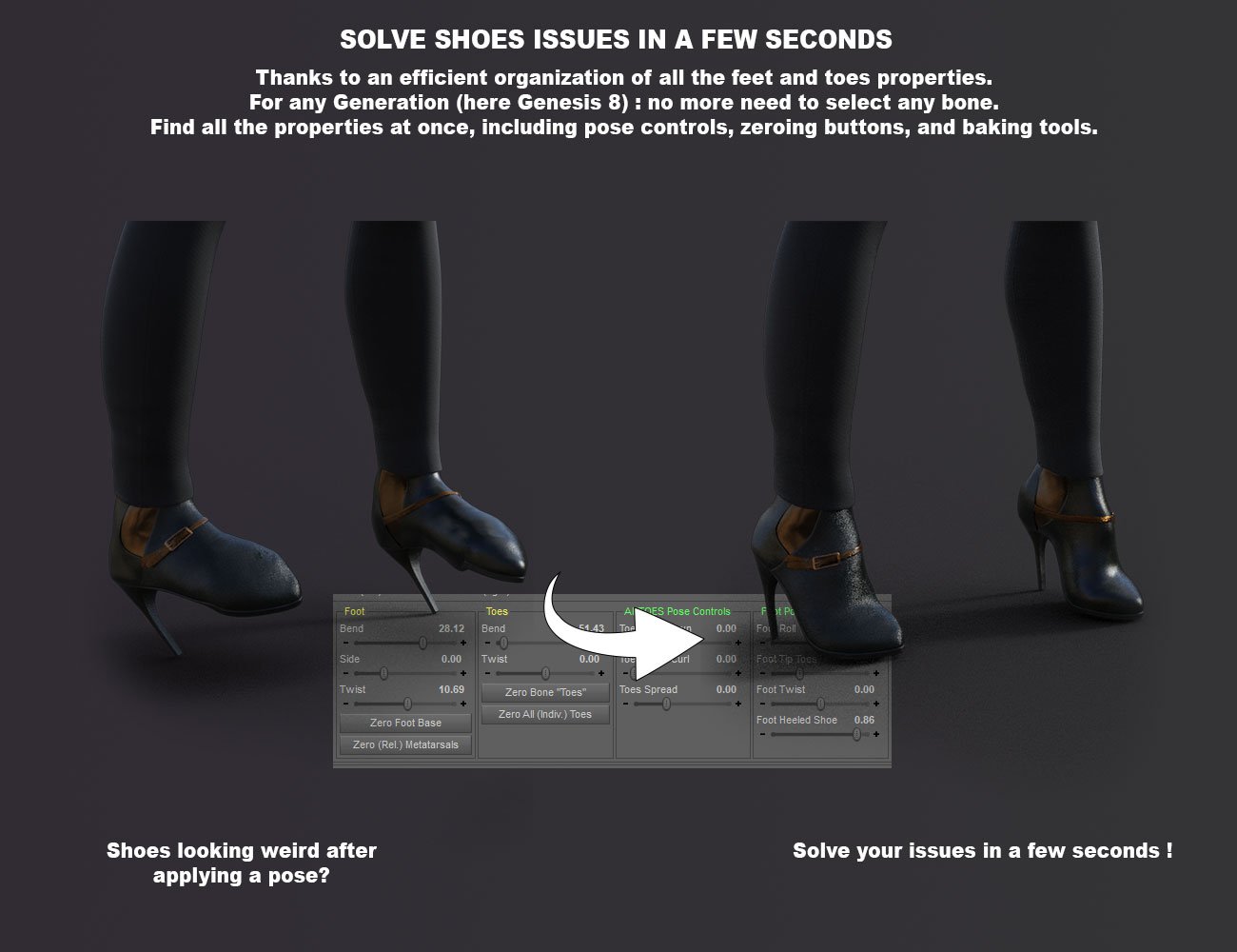 Universal Hands And Feet Control | Daz 3D