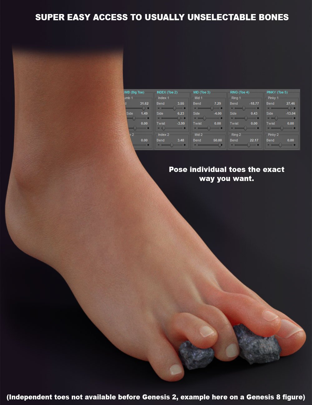 Universal Hands And Feet Control | Daz 3D