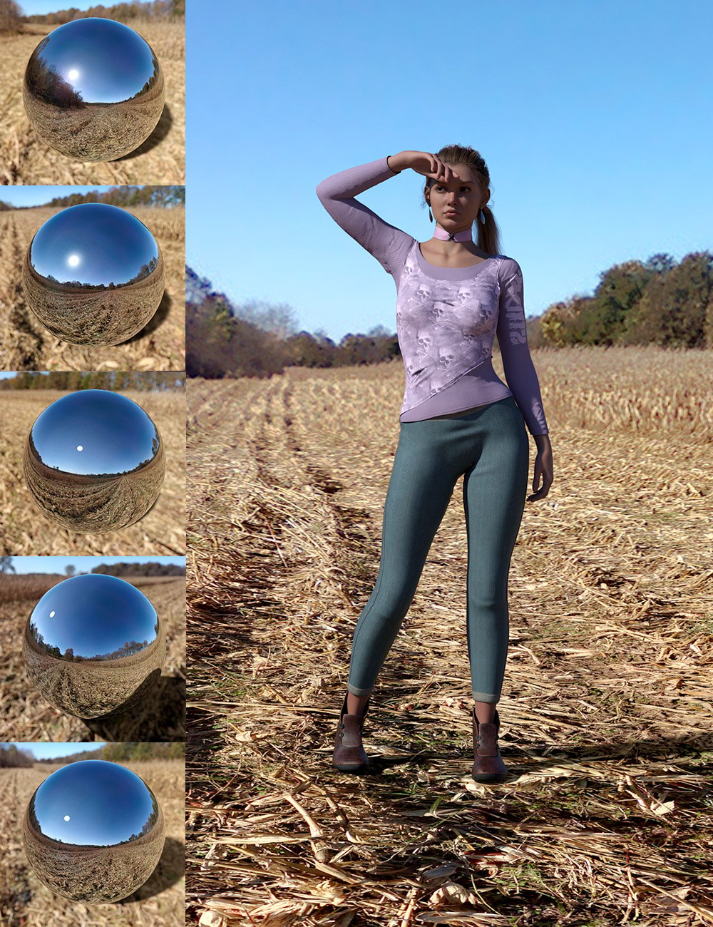 Orestes Iray HDRI Environments - Cornfield at Day by: Orestes Graphics, 3D Models by Daz 3D