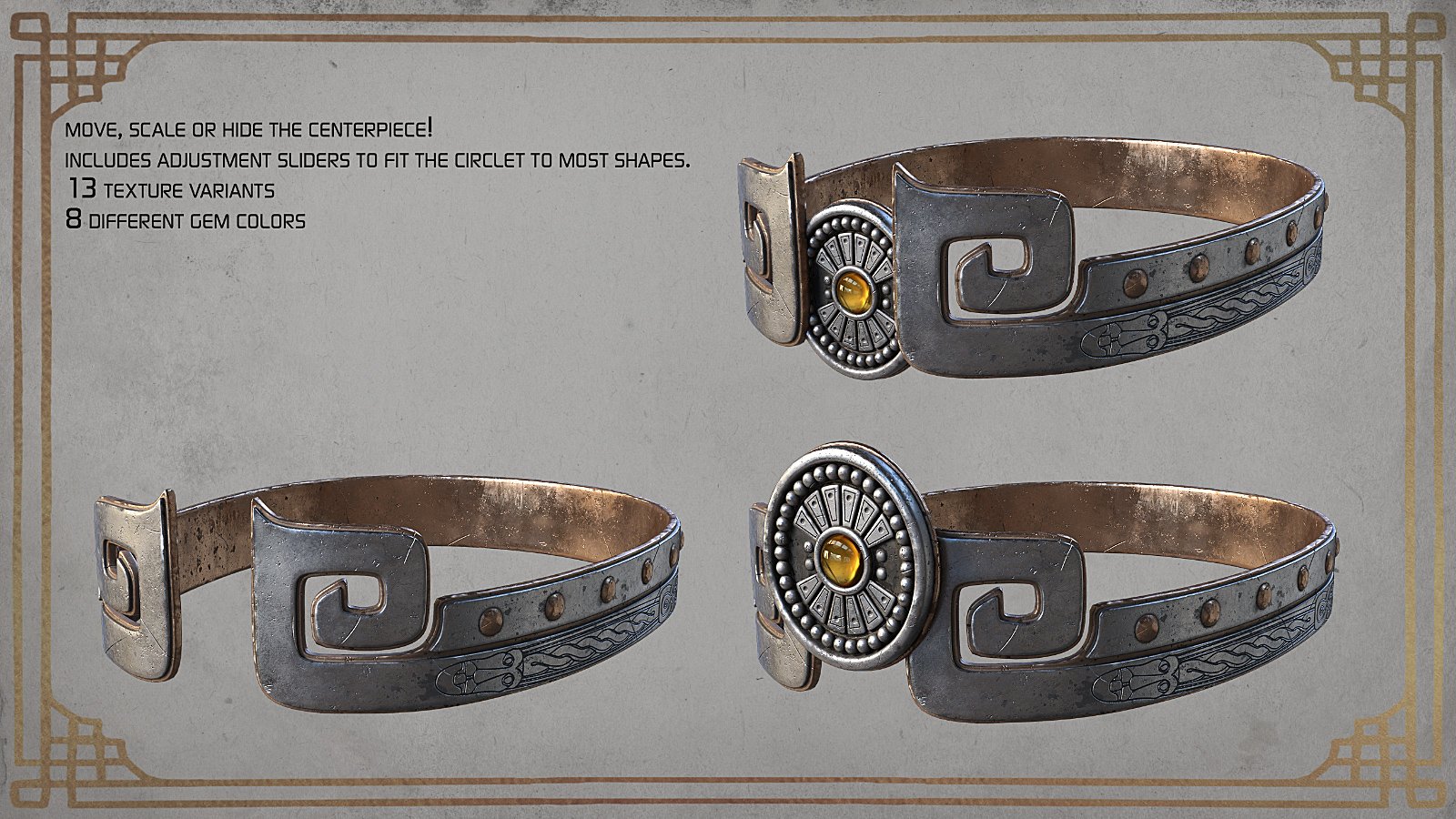 STF Brutal Gear Barbarian Circlet Daz 3D