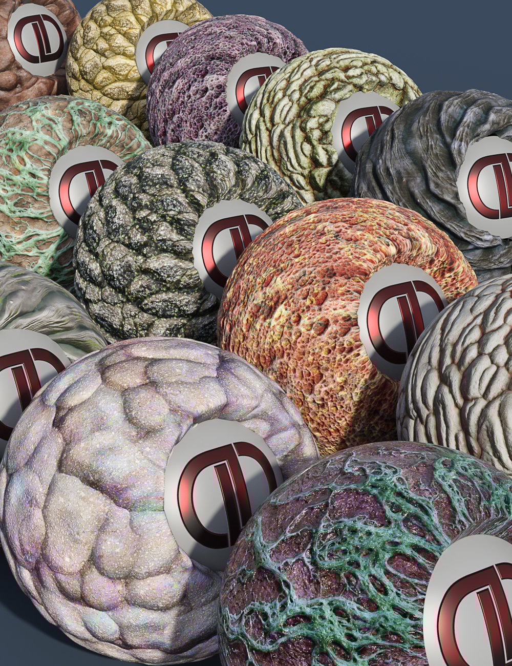 DD PBR Alien Rock Shaders for Iray Vol 2 by: Digital Delirium, 3D Models by Daz 3D