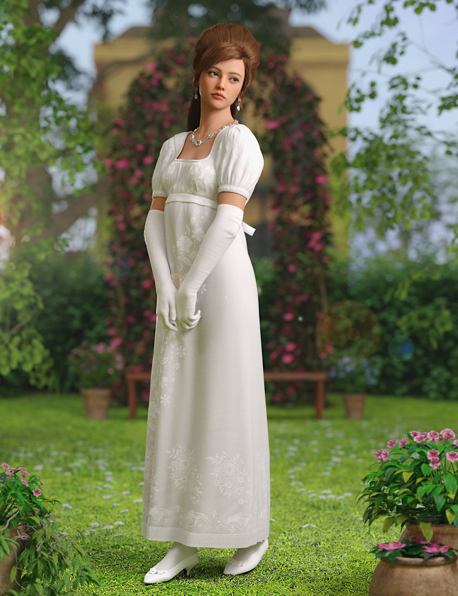 dForce Regency Outfit for Genesis 9 by: Toyen, 3D Models by Daz 3D