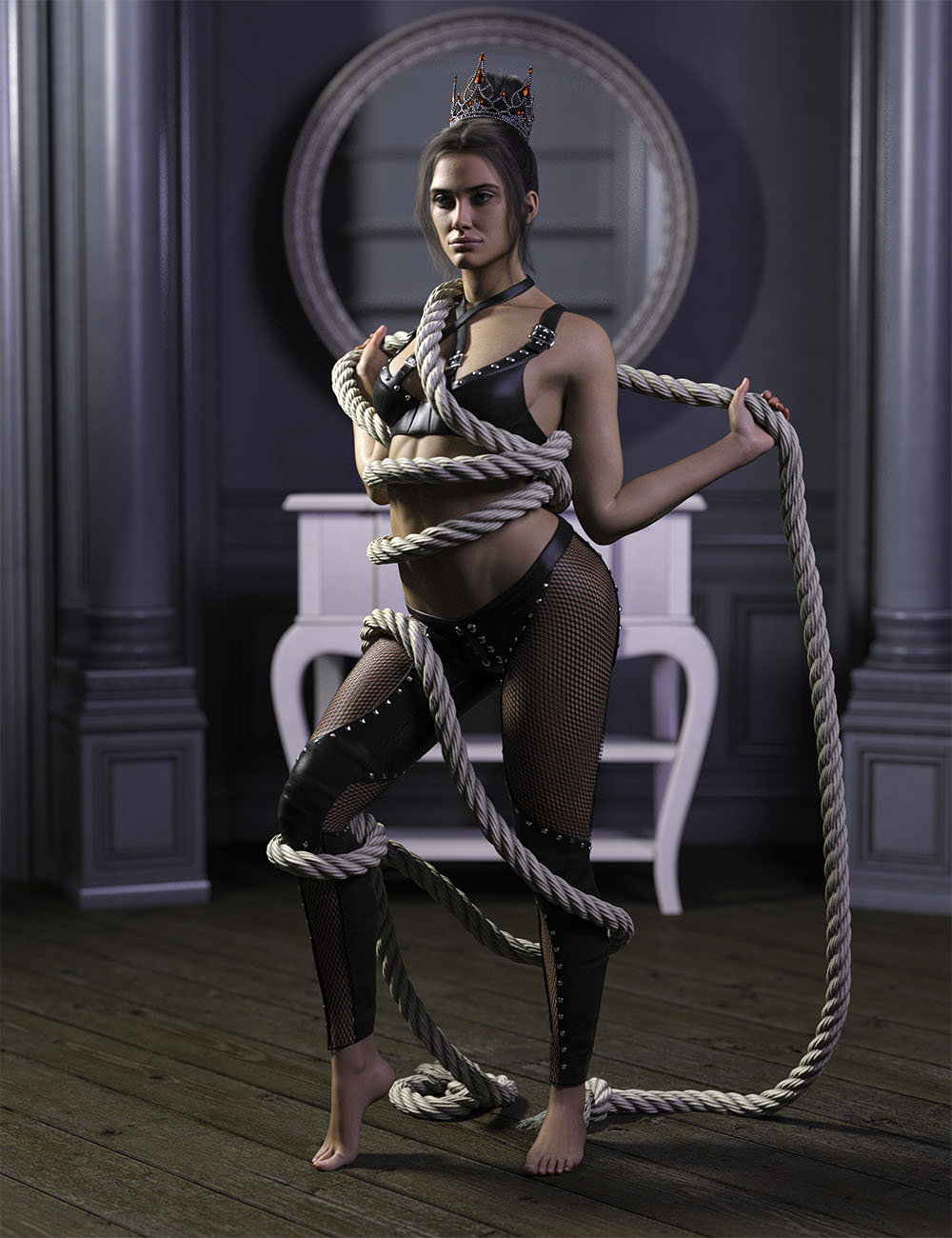 FN Rope Art Poses for Genesis 9 Feminine by: Feng, 3D Models by Daz 3D