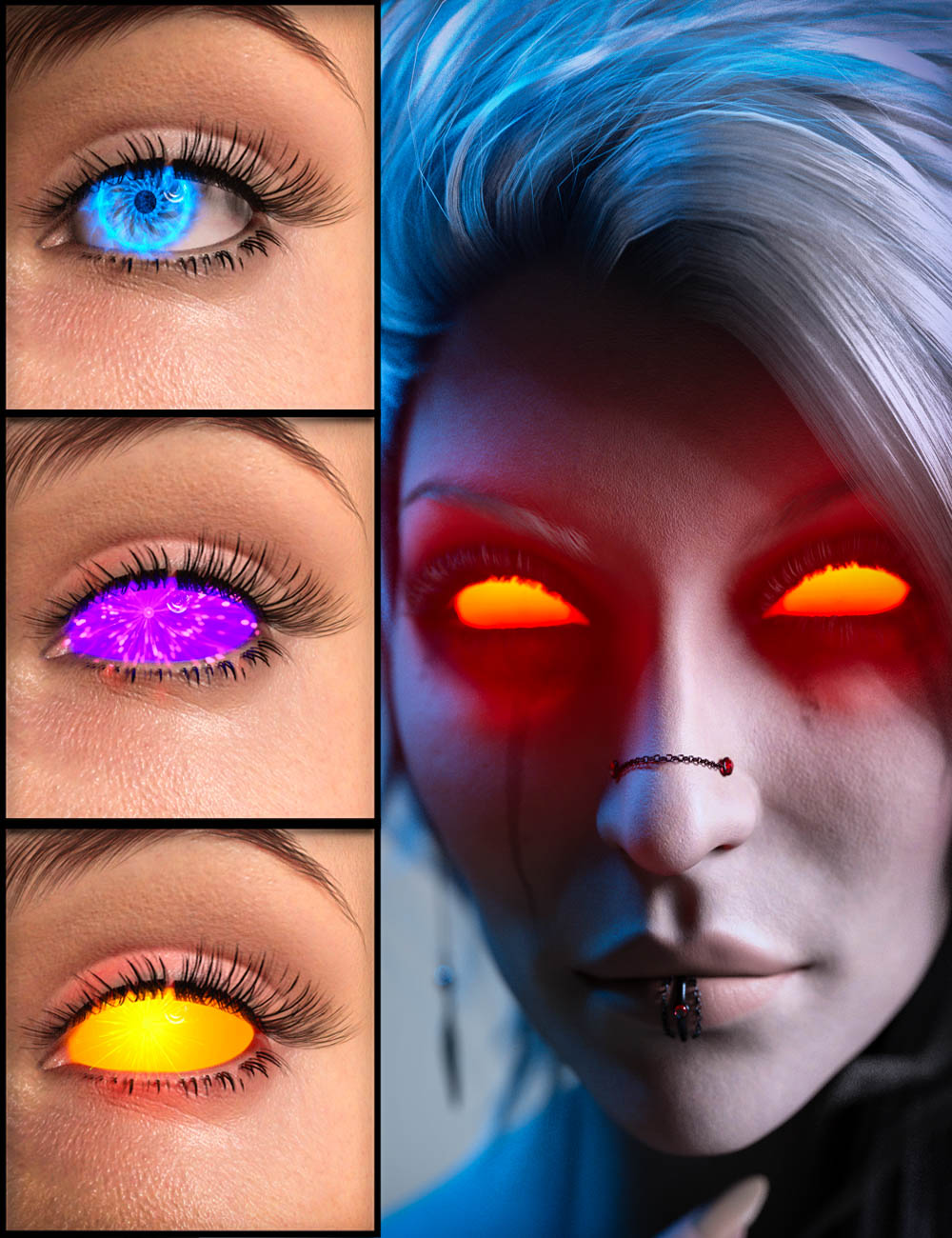 Twizted Fantasy Eyes for Genesis 9 MR by: TwiztedMetal, 3D Models by Daz 3D