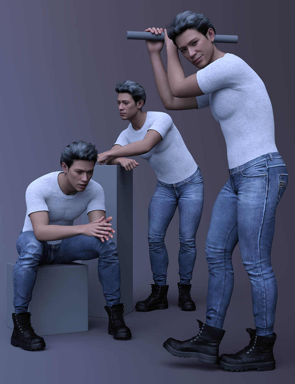CDI Cool Poses for Genesis 9 Masculine by: Capsces Digital Ink, 3D Models by Daz 3D