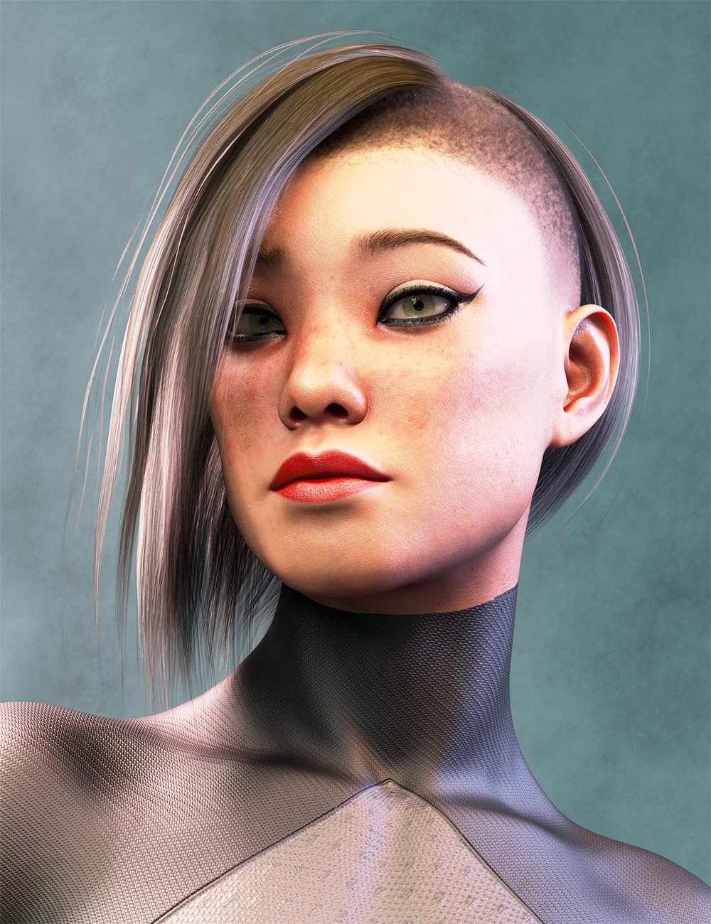 M3D UW Asymmetric Hair for Genesis 9 by: Matari3D, 3D Models by Daz 3D