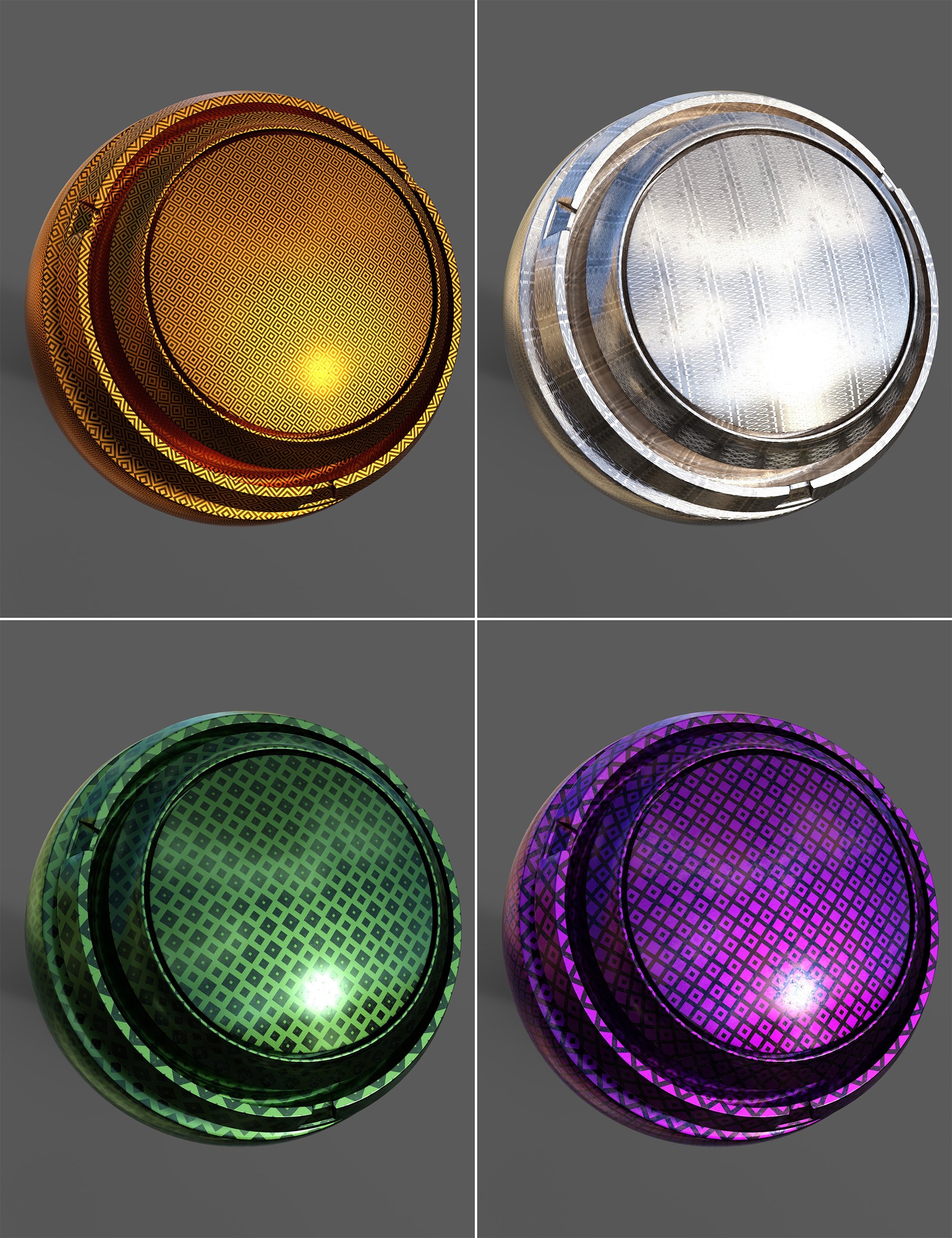 Decorative Metal Iray Shaders - Merchant Resource | Daz 3D