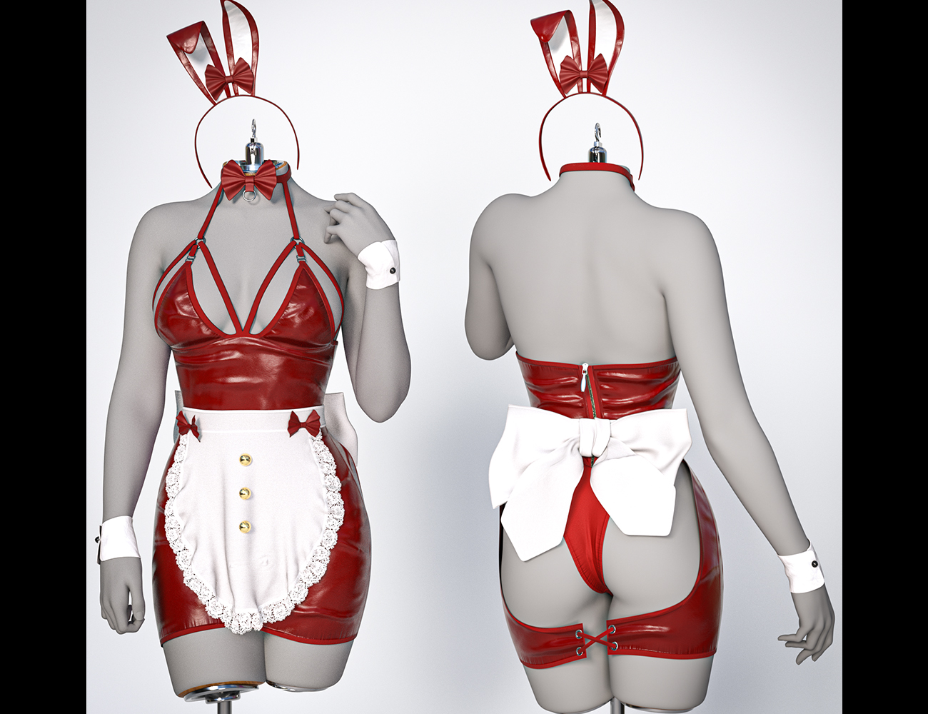 Dforce Bunny Maid Outfit For Genesis 9 8 And 8 1 Female Daz 3d