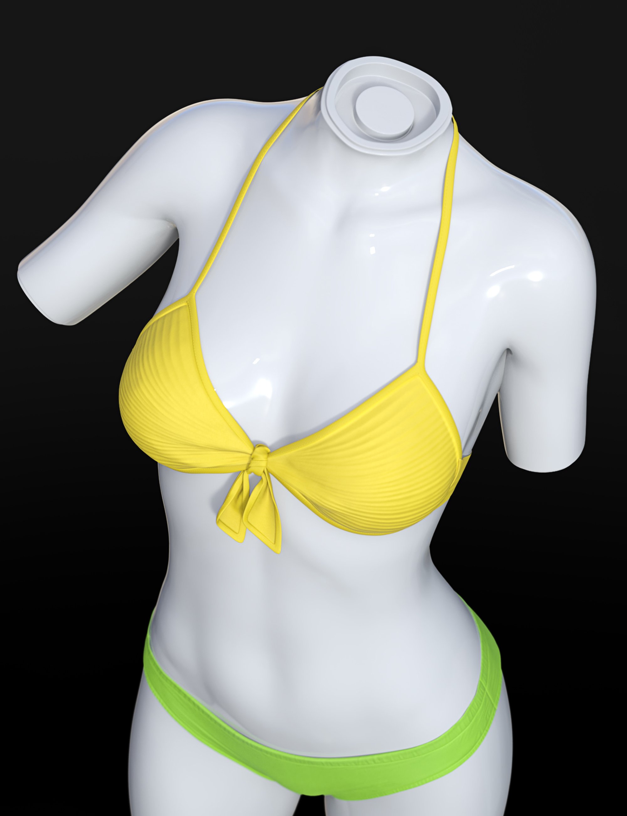 dForce SU Summer Bikini for Genesis 9, 8.1, and 8 Female by: Sue Yee, 3D Models by Daz 3D