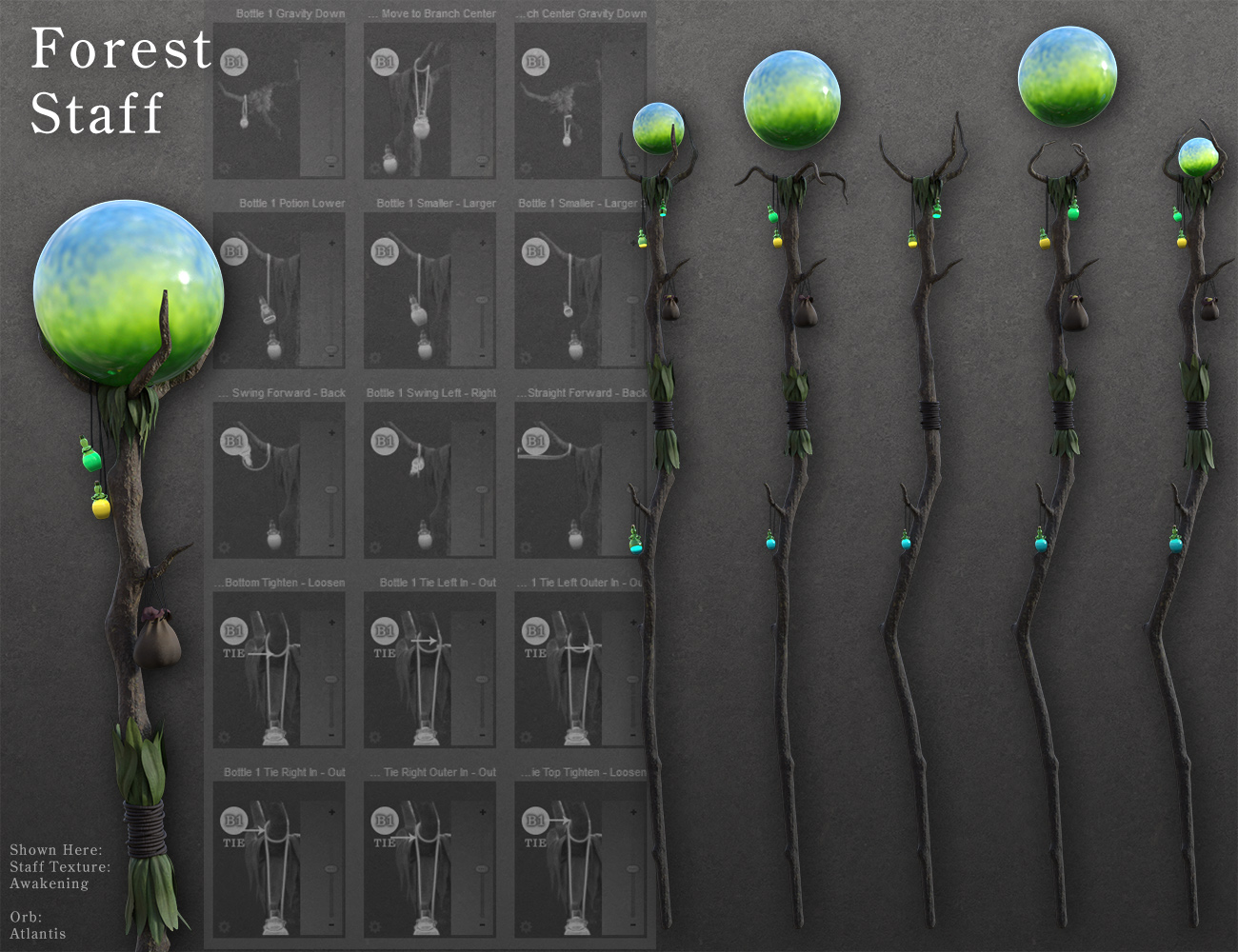 Magic Routine Around Genesis Staves of Magic for Genesis 8, 8.1, and 9 | Daz 3D