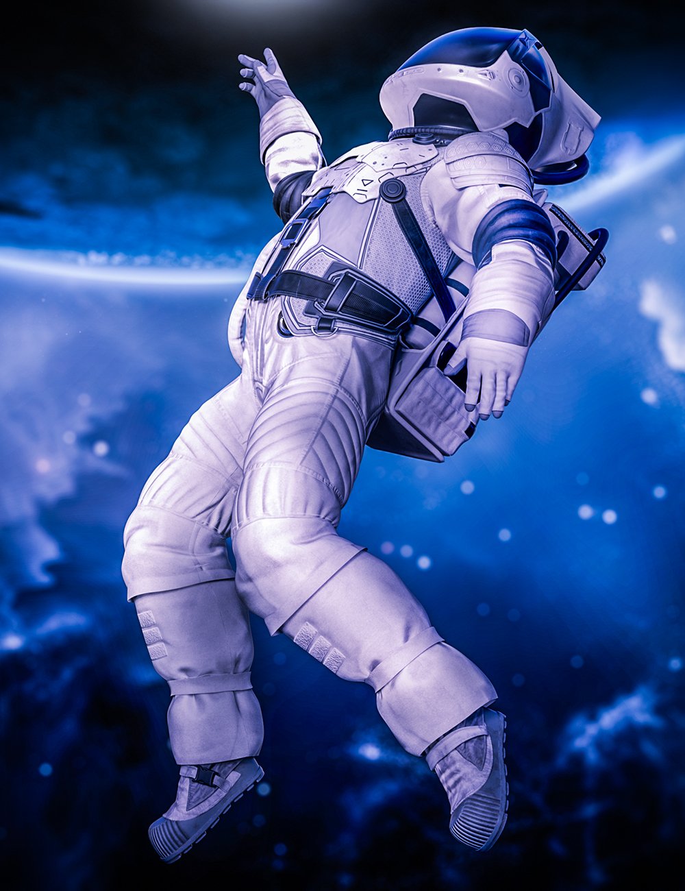 Space Suit Outfit for Genesis 9 by: fefecoolyellow, 3D Models by Daz 3D
