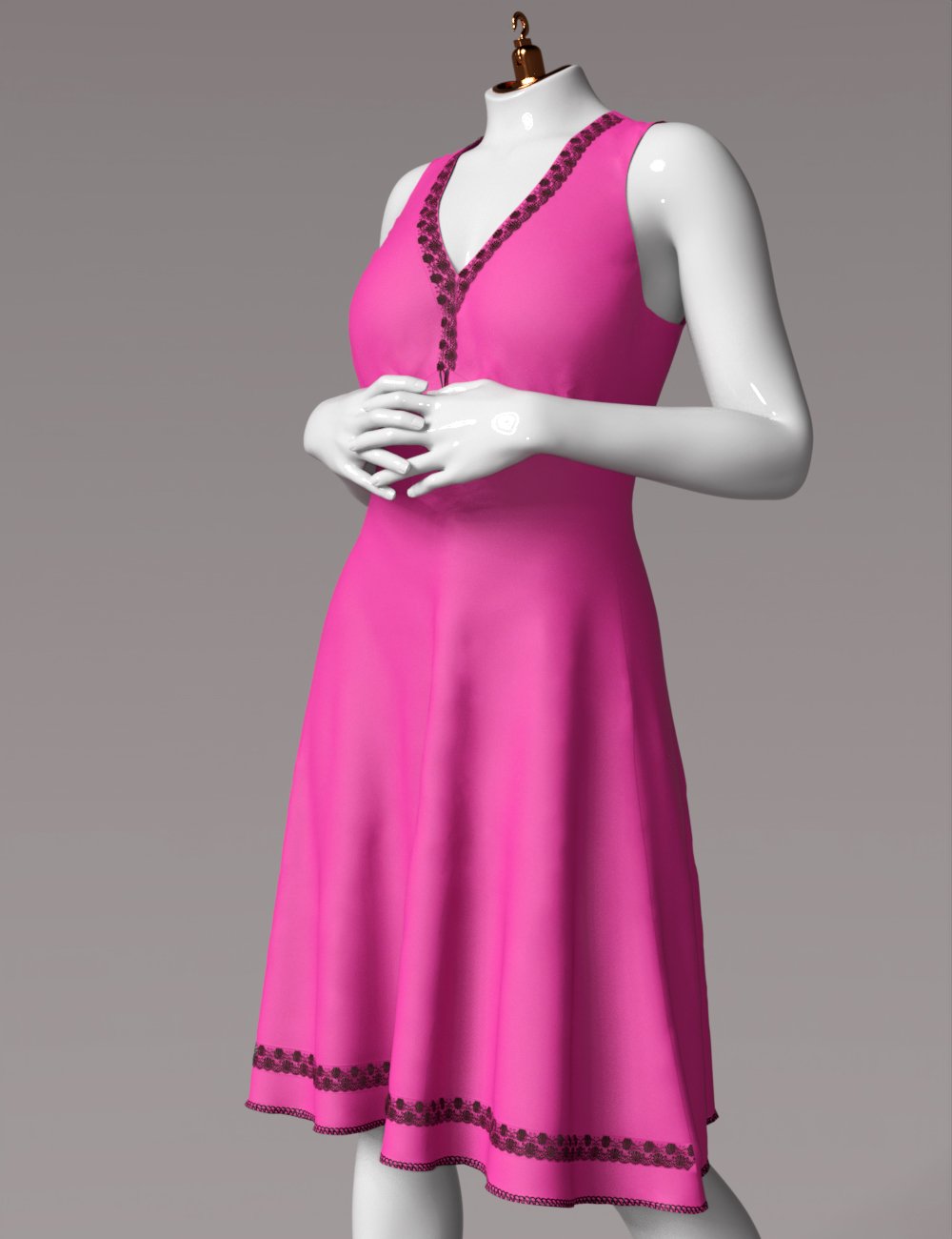 dForce Diana Nightie for Genesis 9, 8.1 and 8 Female by: SUSHMART, 3D Models by Daz 3D