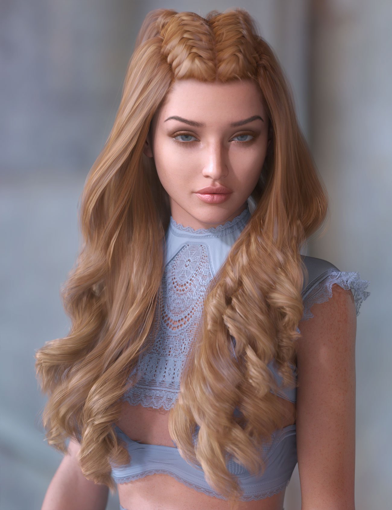 Halley Hair for Genesis 9 by: AprilYSH, 3D Models by Daz 3D