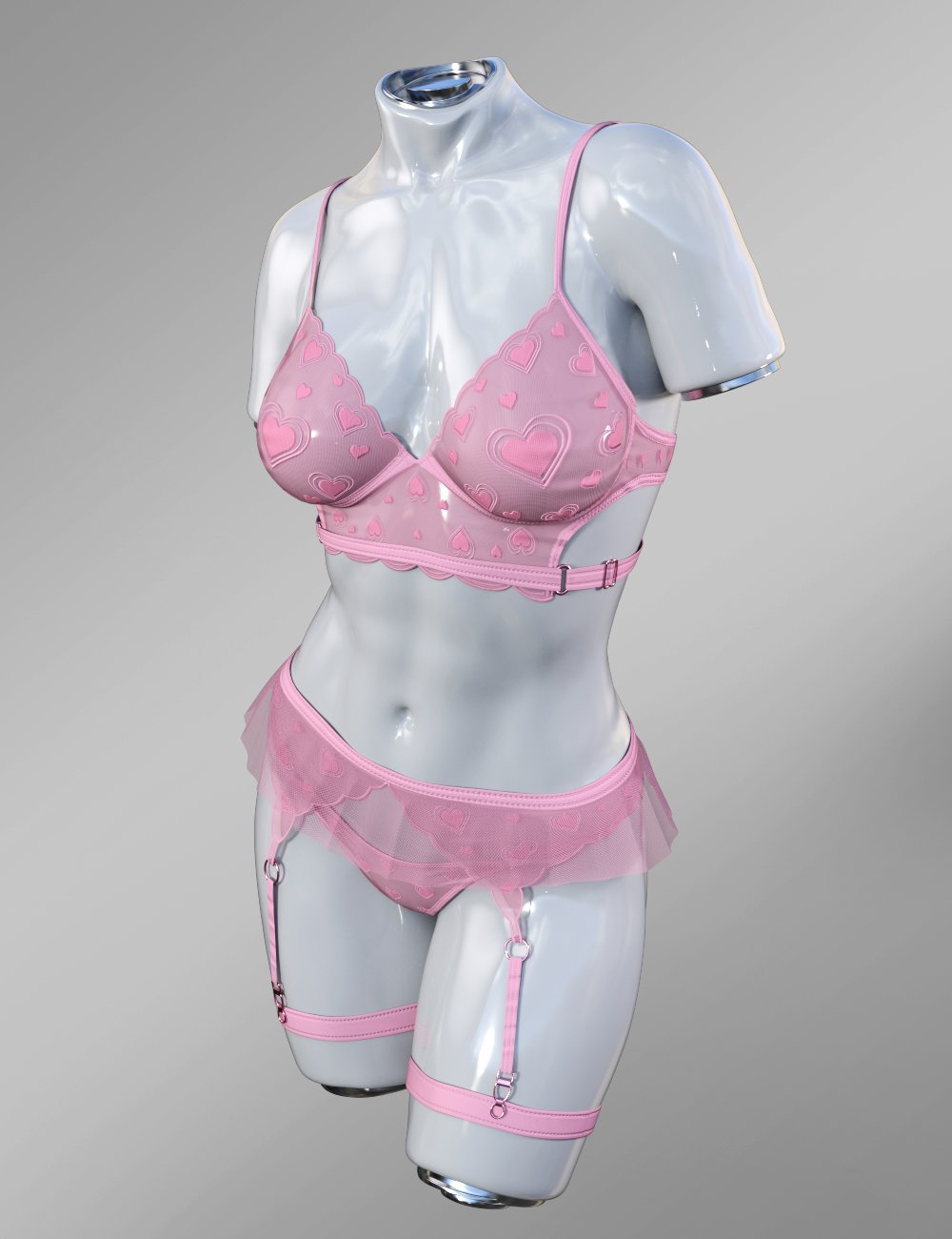 X Fashion Angelic Lingerie Set for Genesis 9 by: xtrart-3d, 3D Models by Daz 3D