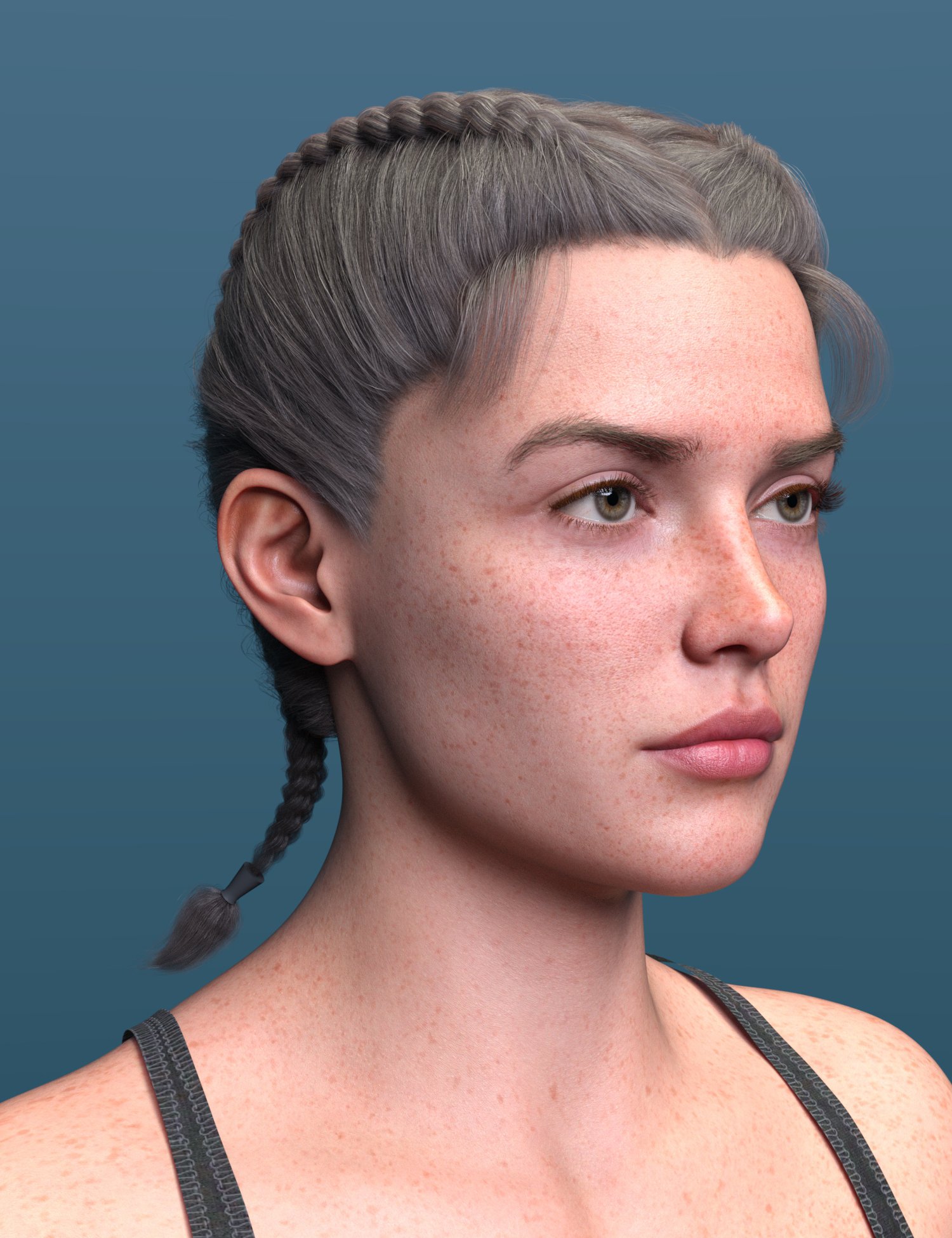 SPR Happy Braid Hair for Genesis 9 by: Sprite, 3D Models by Daz 3D