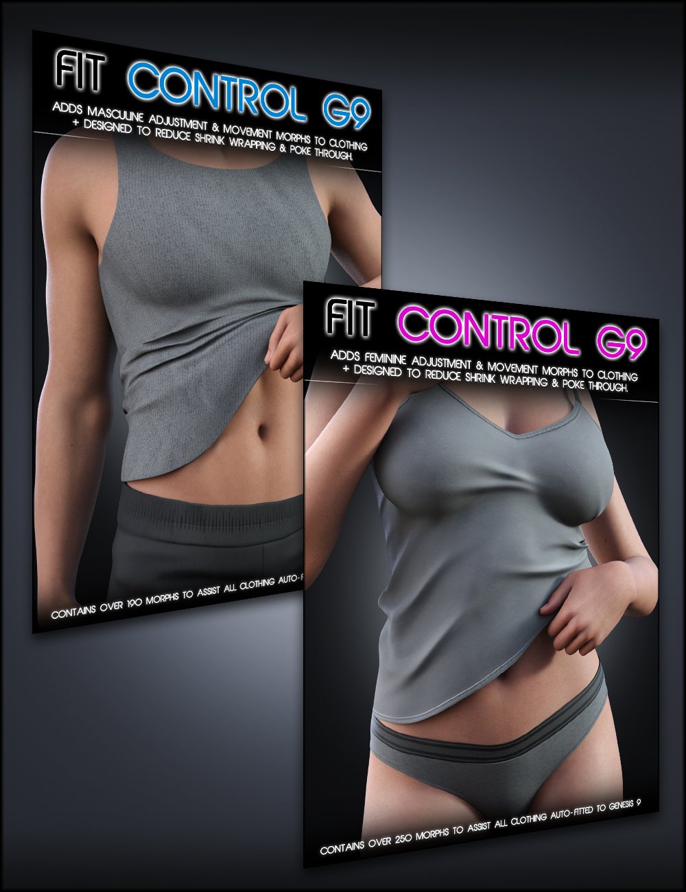 Fit Control for Genesis 9 Bundle by: Zev0Josh Darling, 3D Models by Daz 3D