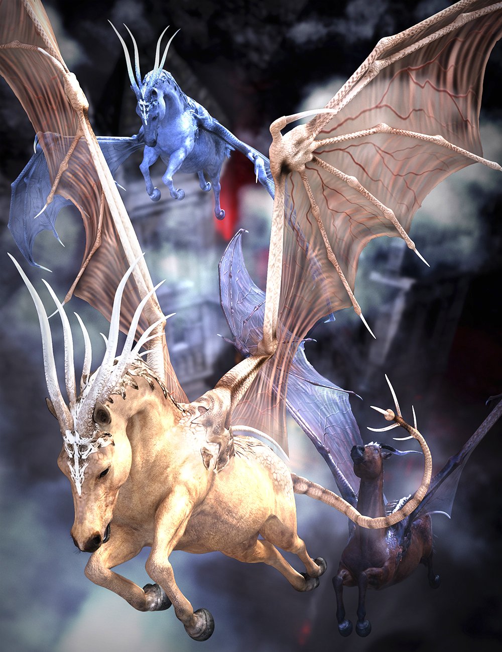 Demon Horse Pro Materials Addon for the Daz Horse 3 by: Arki, 3D Models by Daz 3D