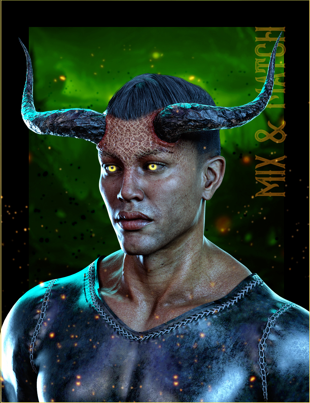 FPE Universal Horns Add-On Textures for Genesis 8.1 Male | Daz 3D