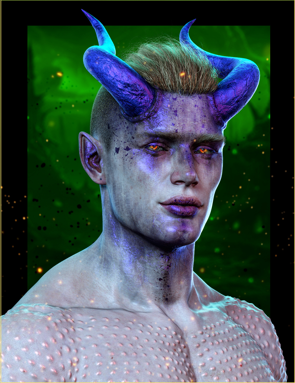 FPE Universal Horns Add-On Textures for Genesis 8.1 Male | Daz 3D