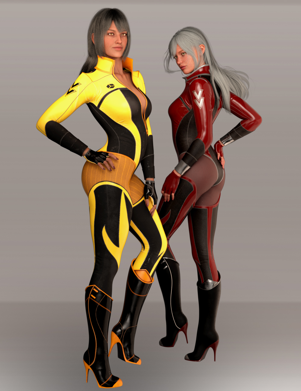 ZK Higia Sci-Fi Outfit Textures by: ZKuro, 3D Models by Daz 3D