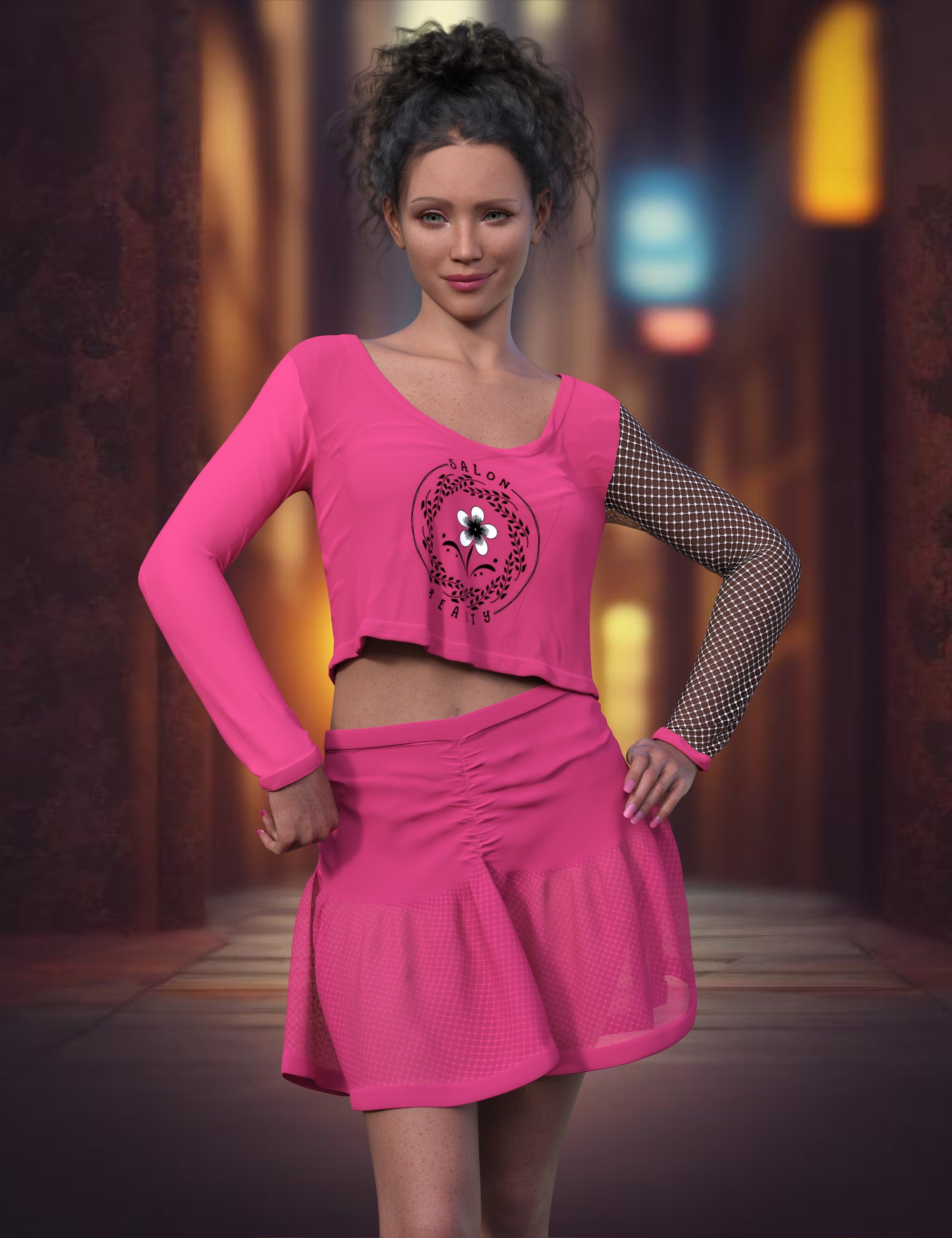 DForce Tobi Cropset Outfit For Genesis 9 | Daz 3D